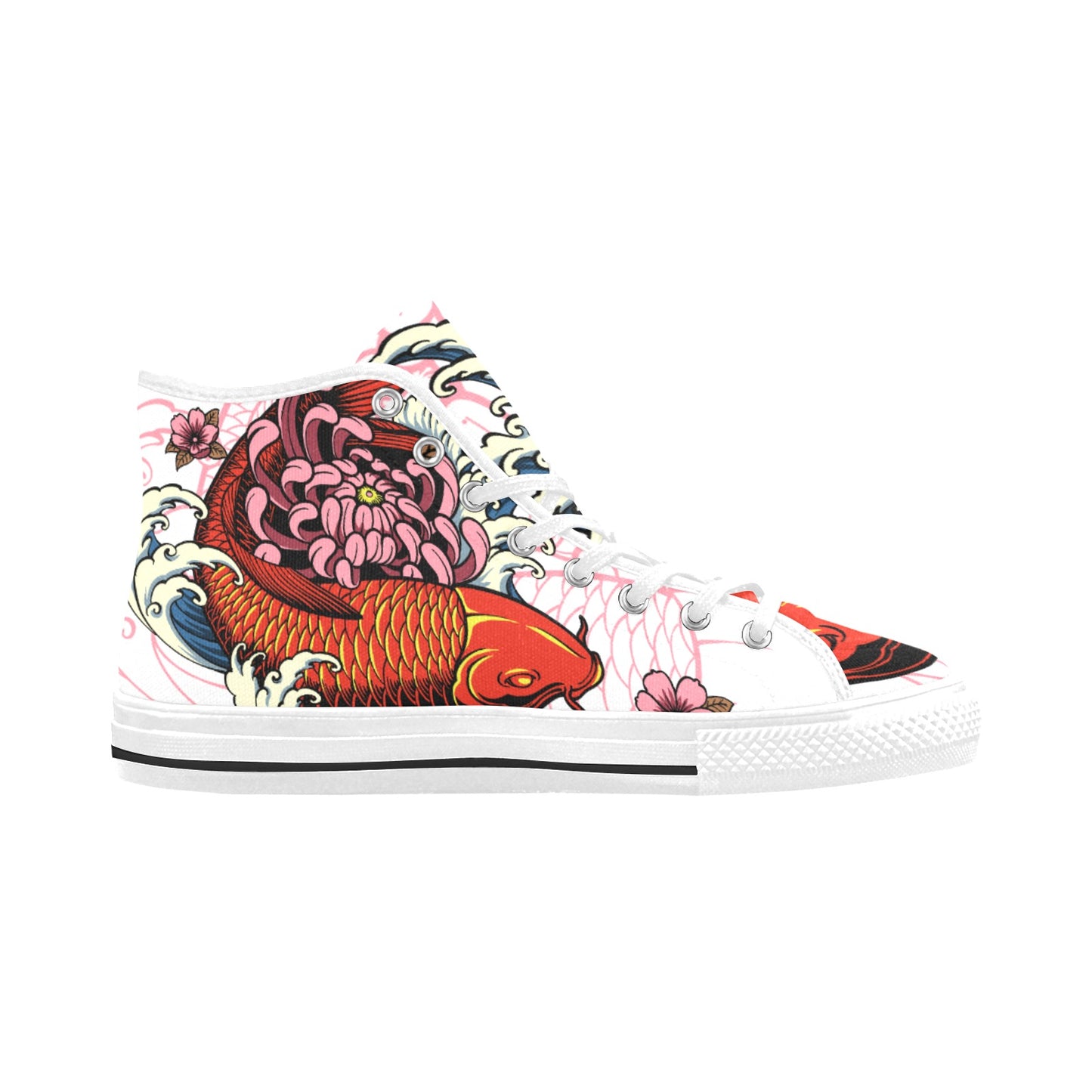 Japanese Koi High Top Canvas Shoes