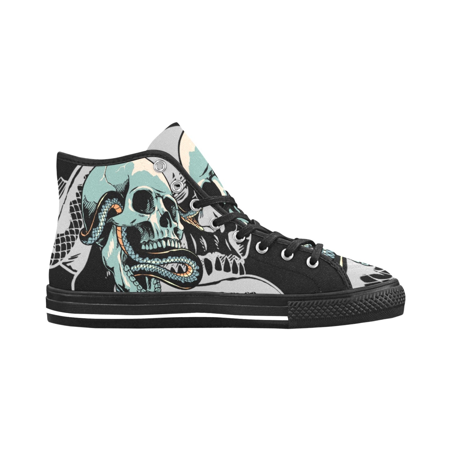 The Skull High Top Canvas Shoes