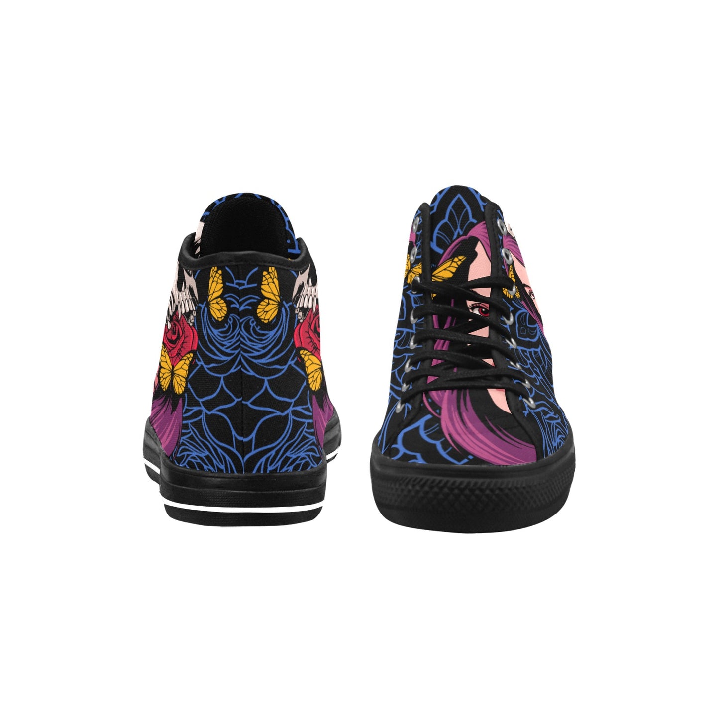 Anime Girl High Top Canvas Shoes